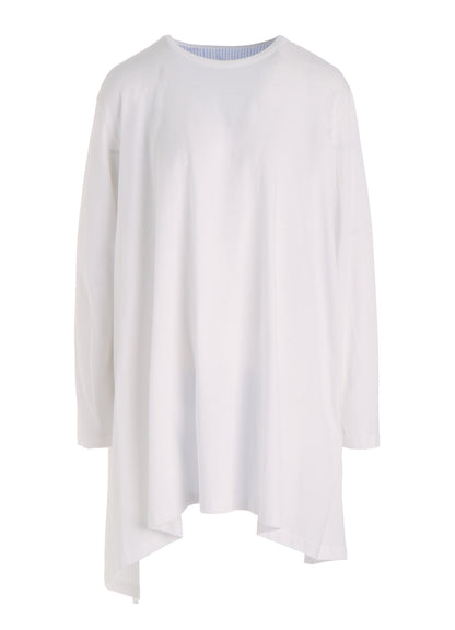 COTTON COMBINATION LONG SLEEVE BLOUSE