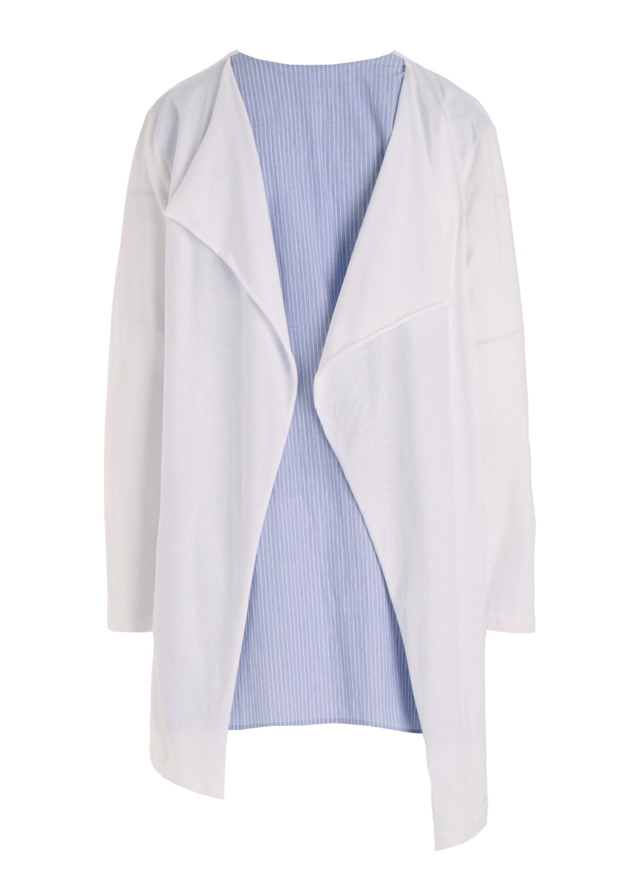 COTTON COMBINATION LONG SLEEVE BLOUSE