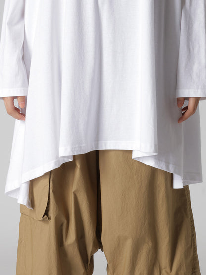 COTTON COMBINATION LONG SLEEVE BLOUSE