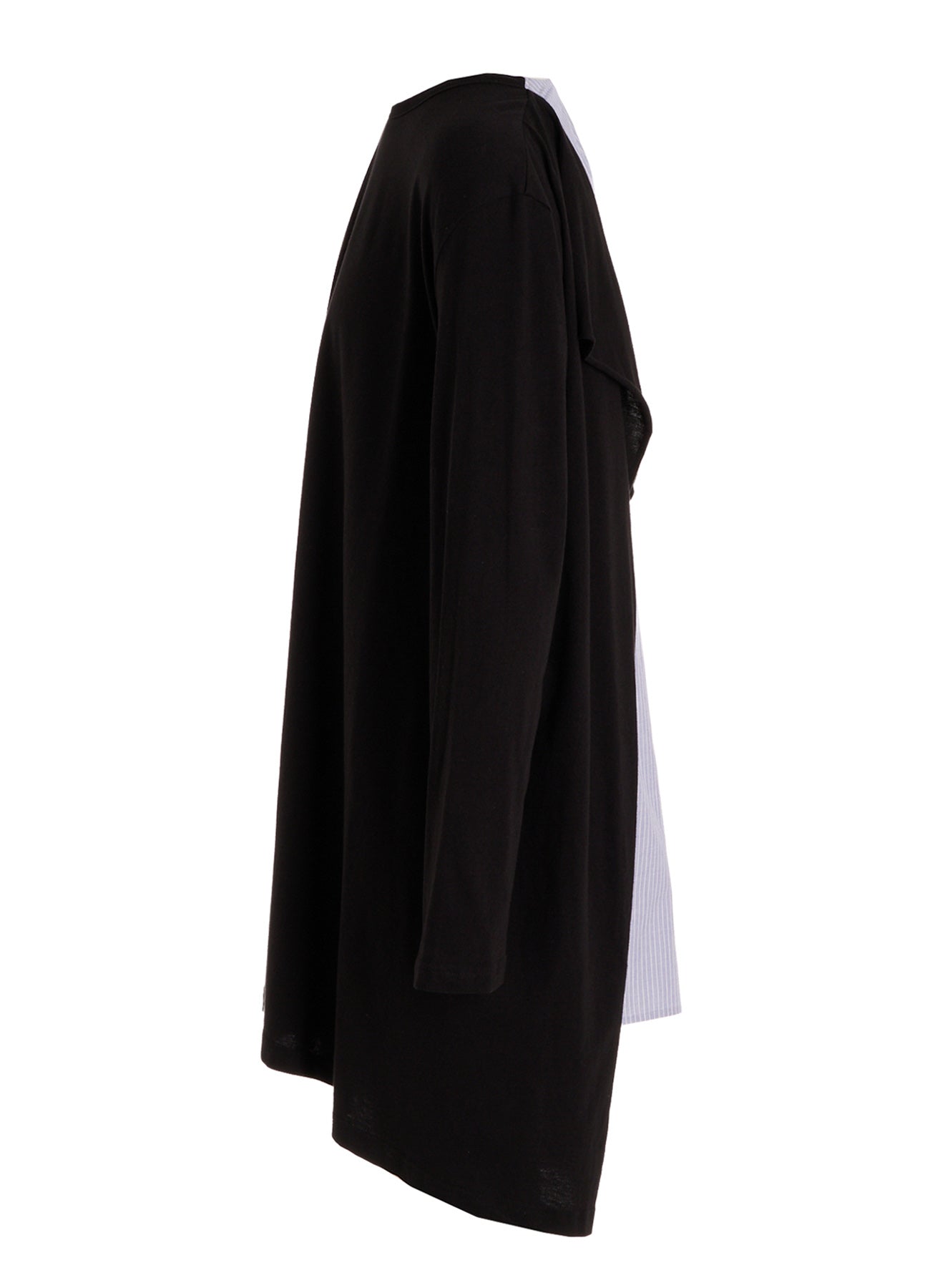COTTON COMBINATION LONG SLEEVE BLOUSE – THE SHOP YOHJI YAMAMOTO