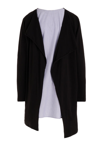 COTTON COMBINATION LONG SLEEVE BLOUSE