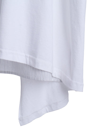 COTTON COMBINATION HALF SLEEVE BLOUSE