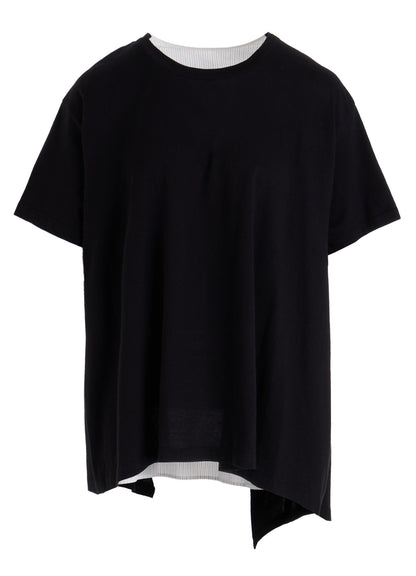 COTTON COMBINATION HALF SLEEVE BLOUSE