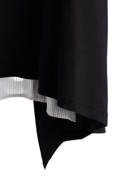COTTON COMBINATION HALF SLEEVE BLOUSE