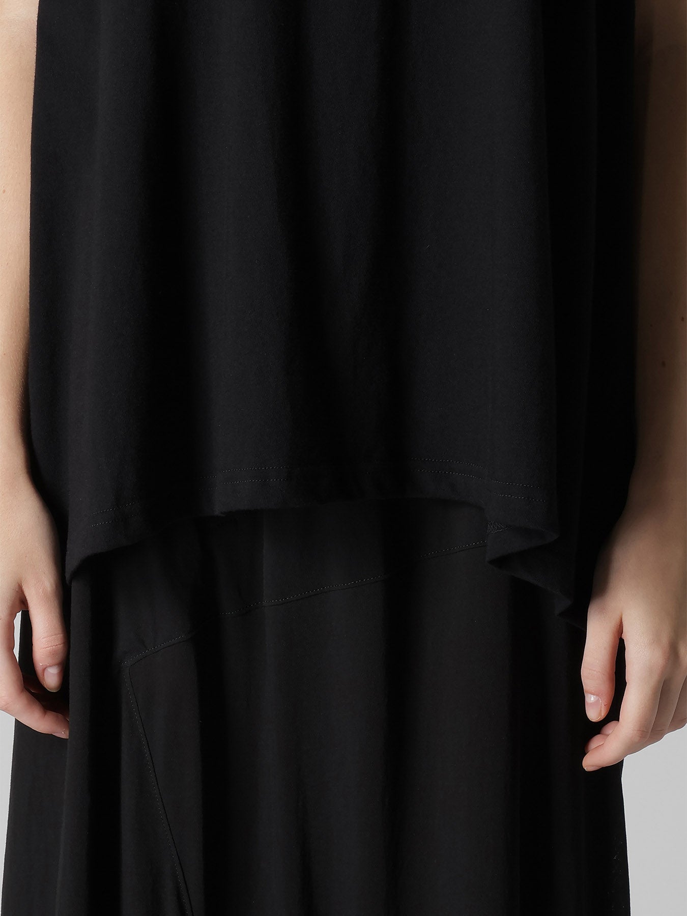 COTTON COMBINATION HALF SLEEVE BLOUSE