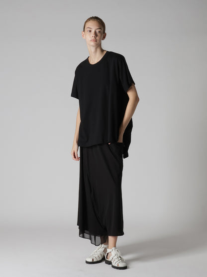 COTTON COMBINATION HALF SLEEVE BLOUSE