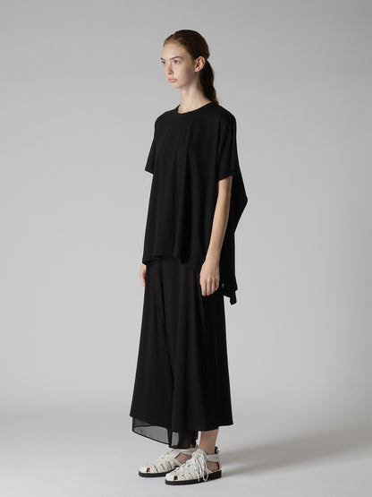 COTTON COMBINATION HALF SLEEVE BLOUSE