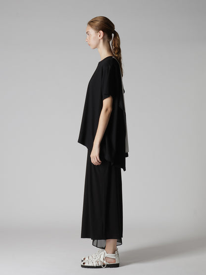 COTTON COMBINATION HALF SLEEVE BLOUSE