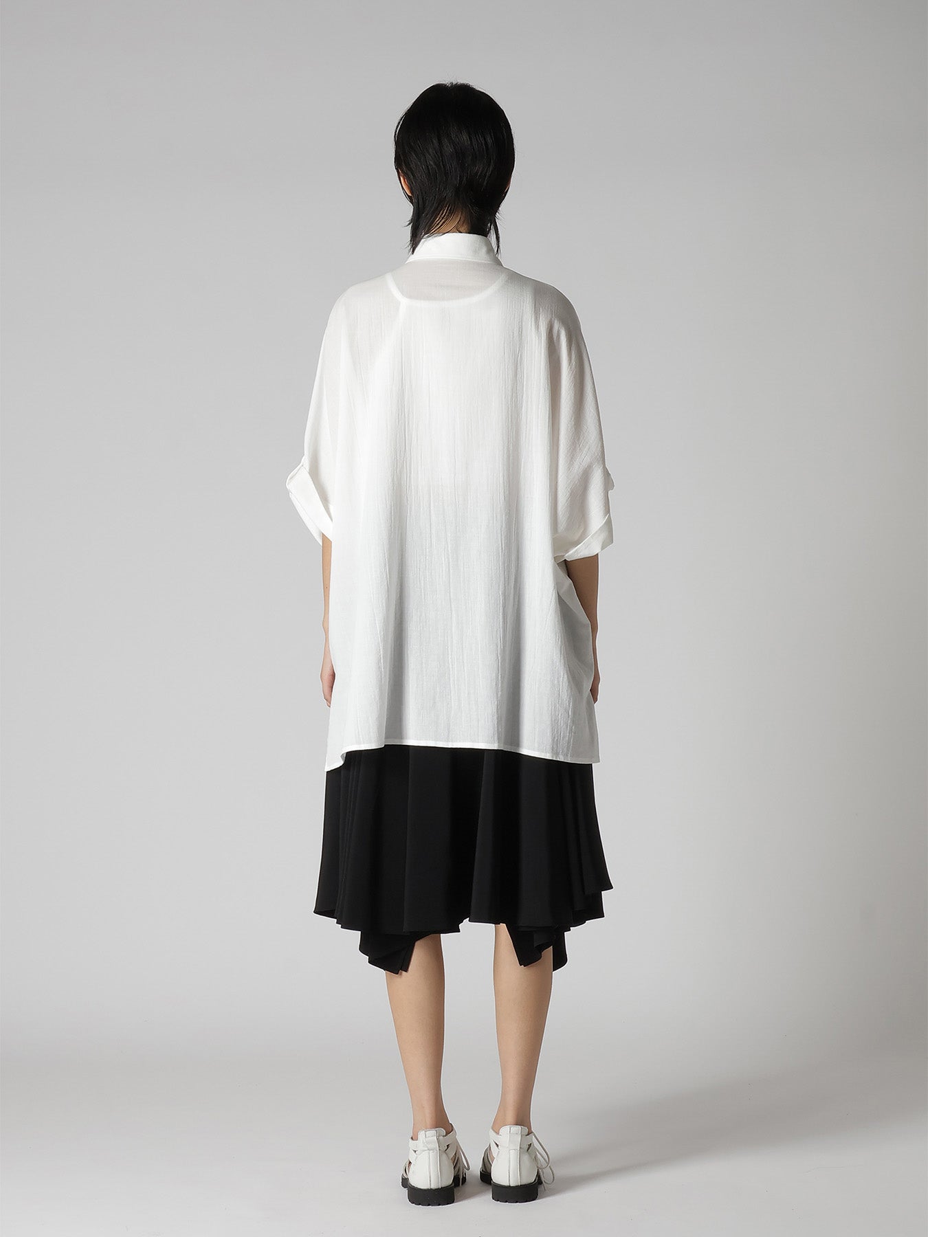 COTTON VOILE VIYELLA DOLMAN SLEEVE SHIRT