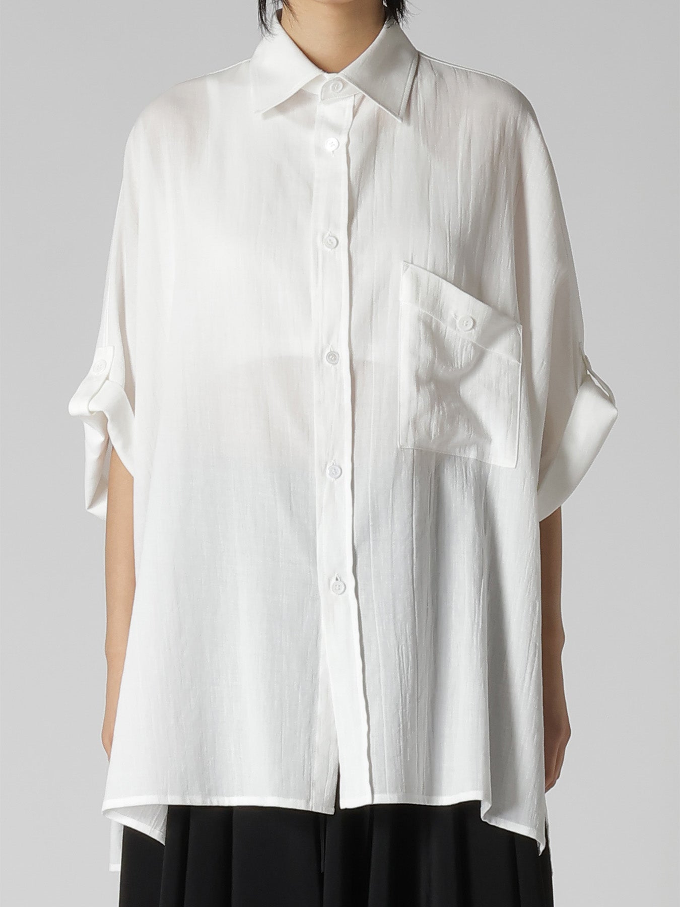 COTTON VOILE VIYELLA DOLMAN SLEEVE SHIRT