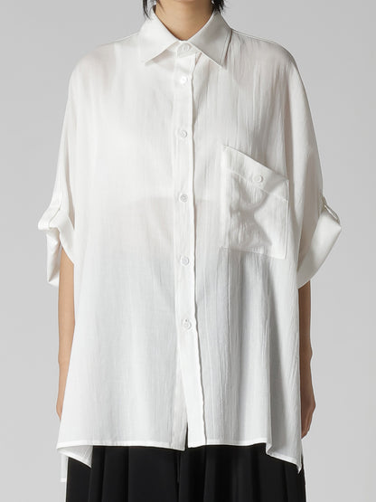 COTTON VOILE VIYELLA DOLMAN SLEEVE SHIRT