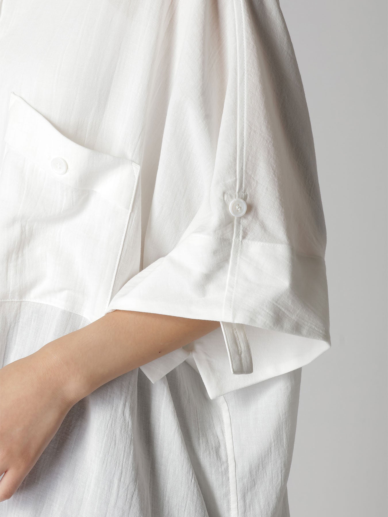 COTTON VOILE VIYELLA DOLMAN SLEEVE SHIRT