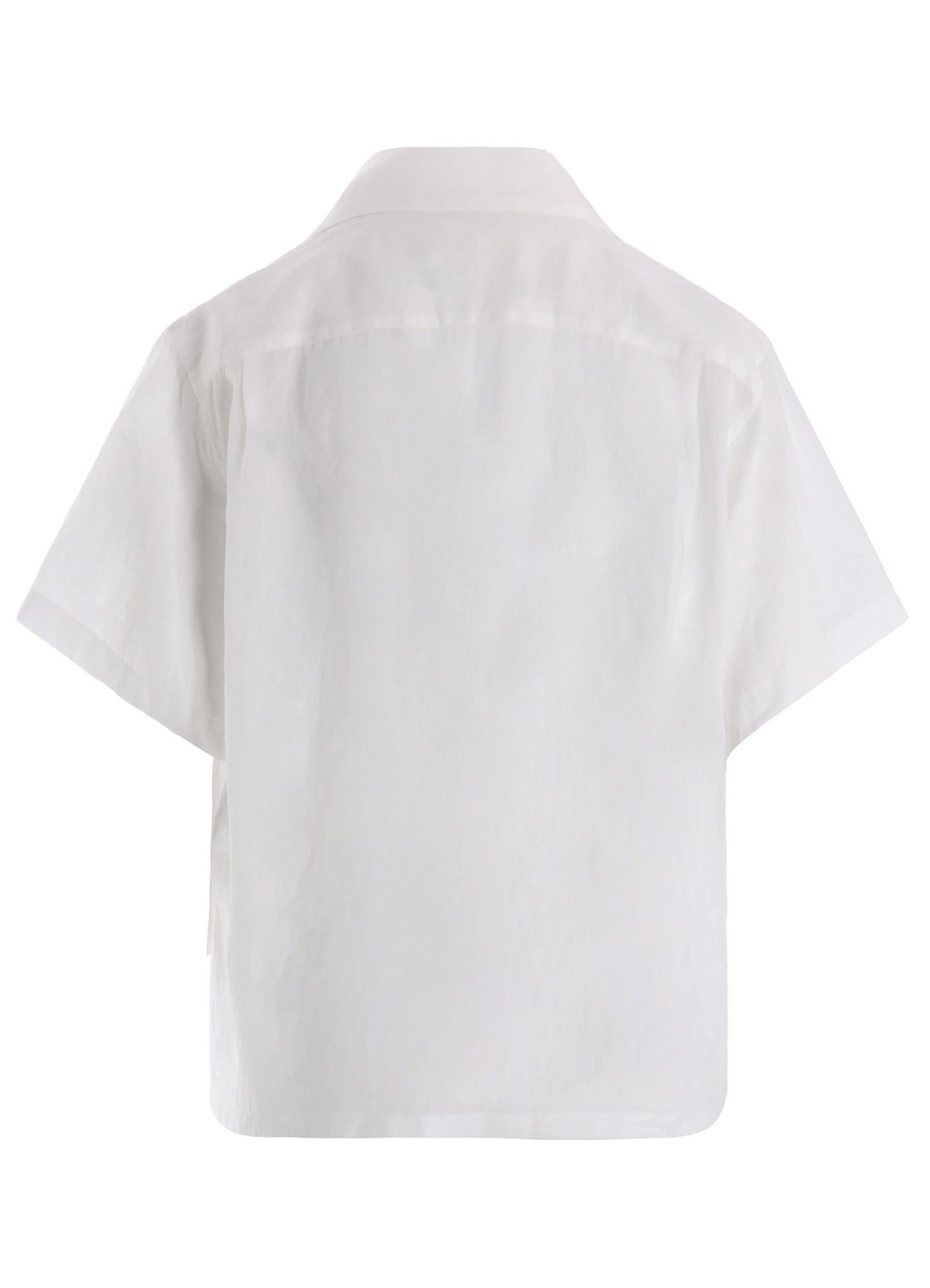 RAMIE OPEN COLLAR SHORT SLEEVE BLOUSE