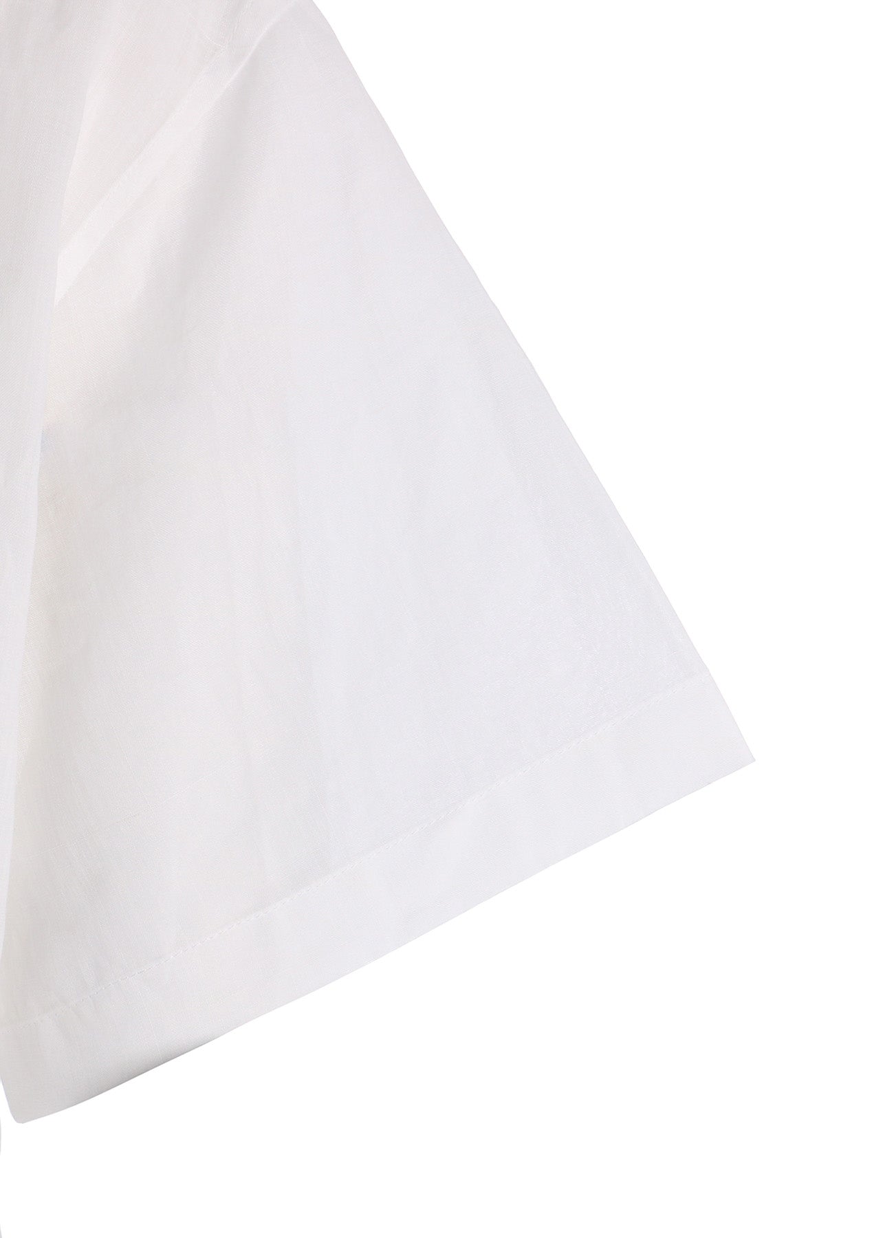 RAMIE OPEN COLLAR SHORT SLEEVE BLOUSE