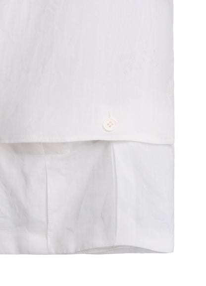 RAMIE OPEN COLLAR SHORT SLEEVE BLOUSE