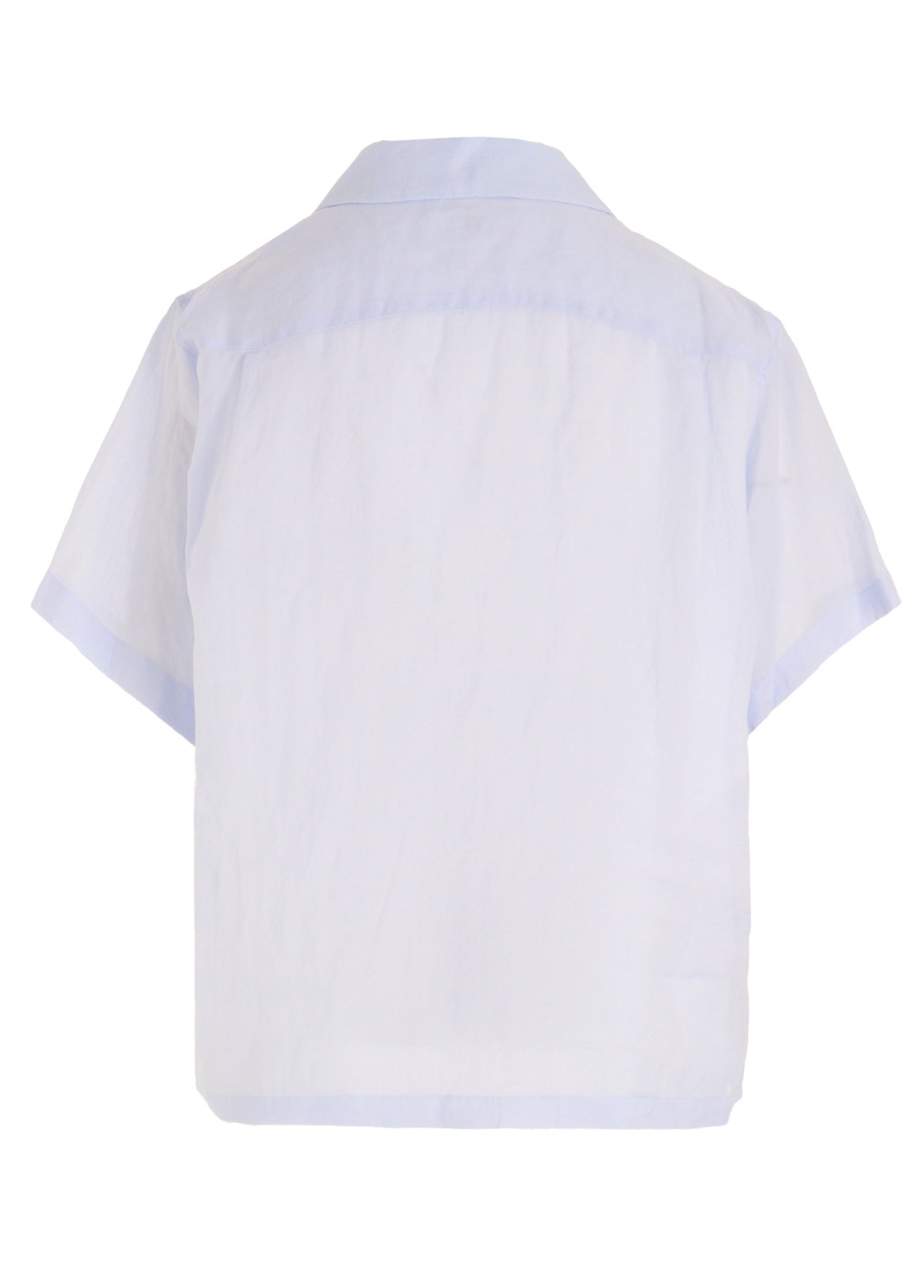 RAMIE OPEN COLLAR SHORT SLEEVE BLOUSE