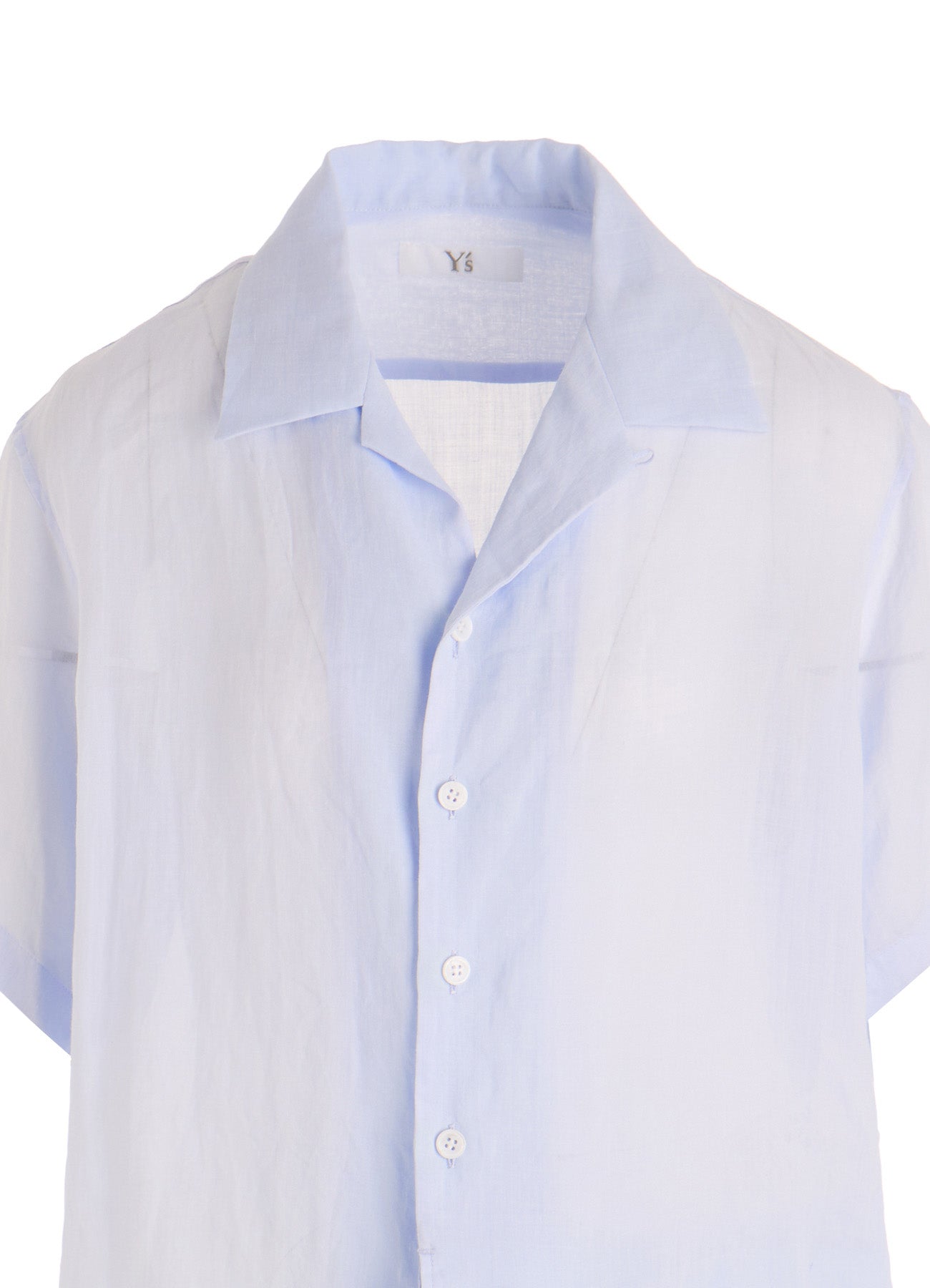 RAMIE OPEN COLLAR SHORT SLEEVE BLOUSE