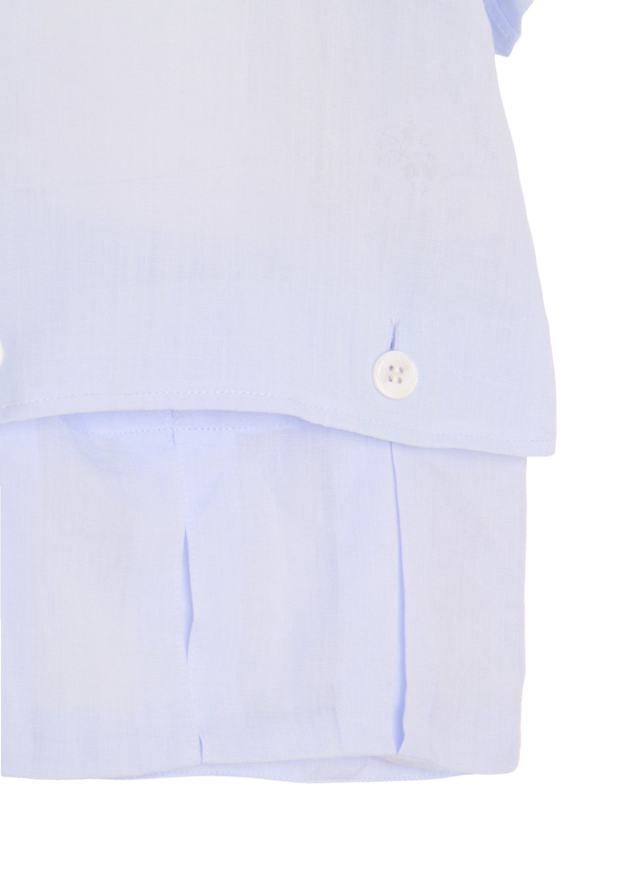 RAMIE OPEN COLLAR SHORT SLEEVE BLOUSE