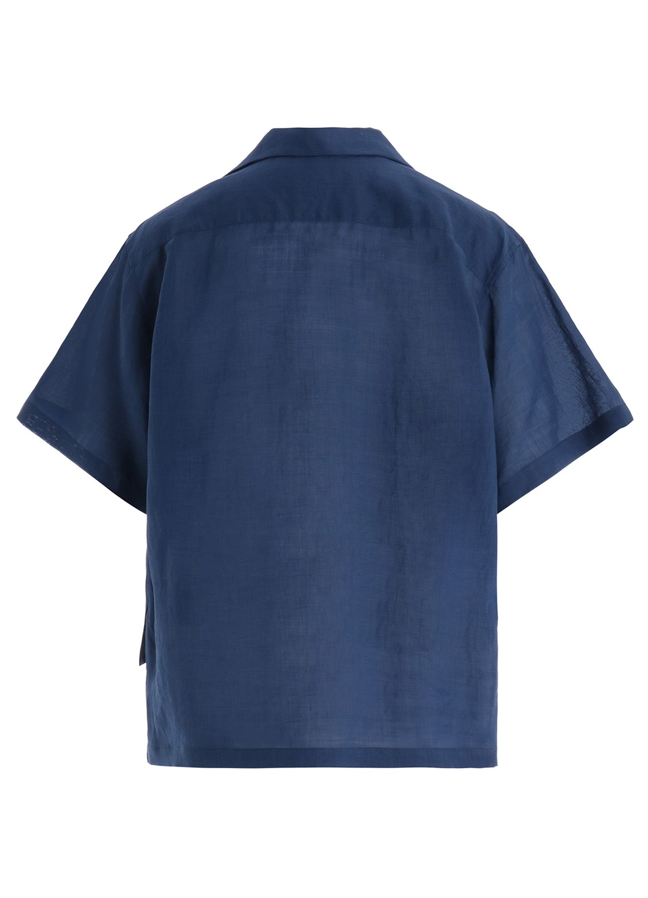 RAMIE OPEN COLLAR SHORT SLEEVE BLOUSE – THE SHOP YOHJI YAMAMOTO