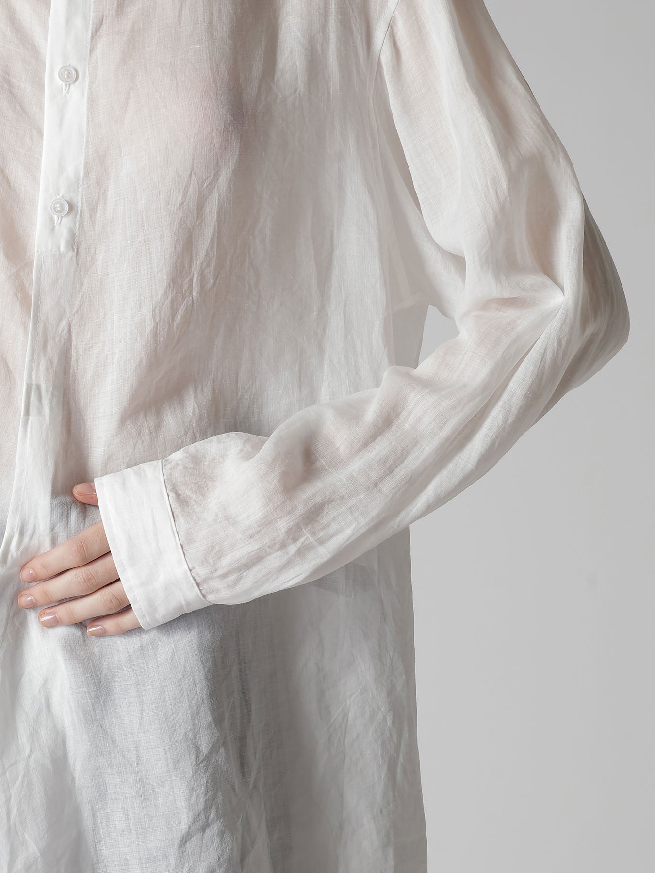 RAMIE STAND COLLAR BLOUSE