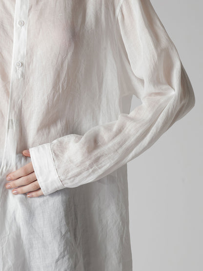 RAMIE STAND COLLAR BLOUSE
