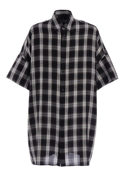CUPRO SPUN PLAID BIG SHIRT