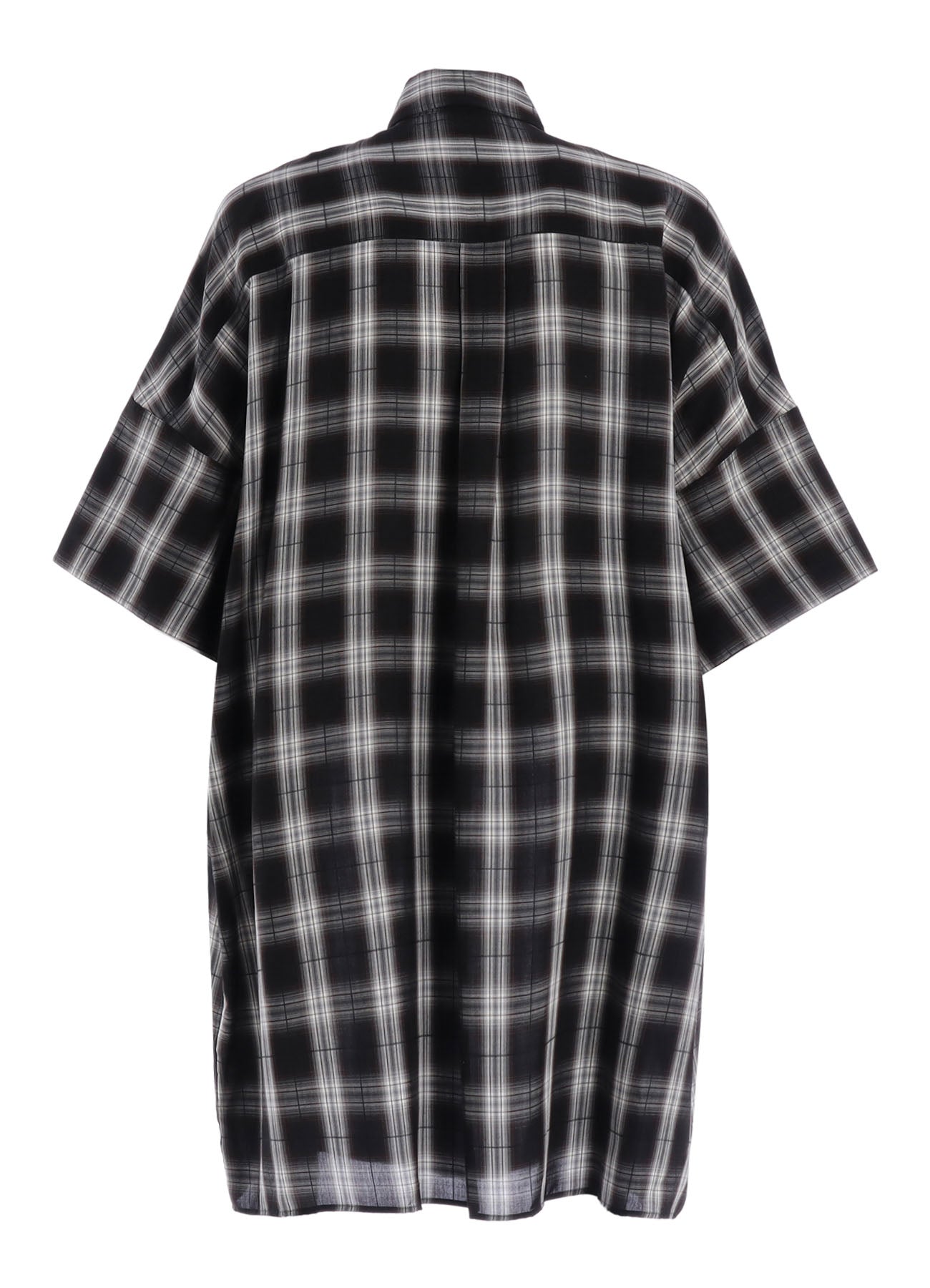 CUPRO SPUN PLAID BIG SHIRT