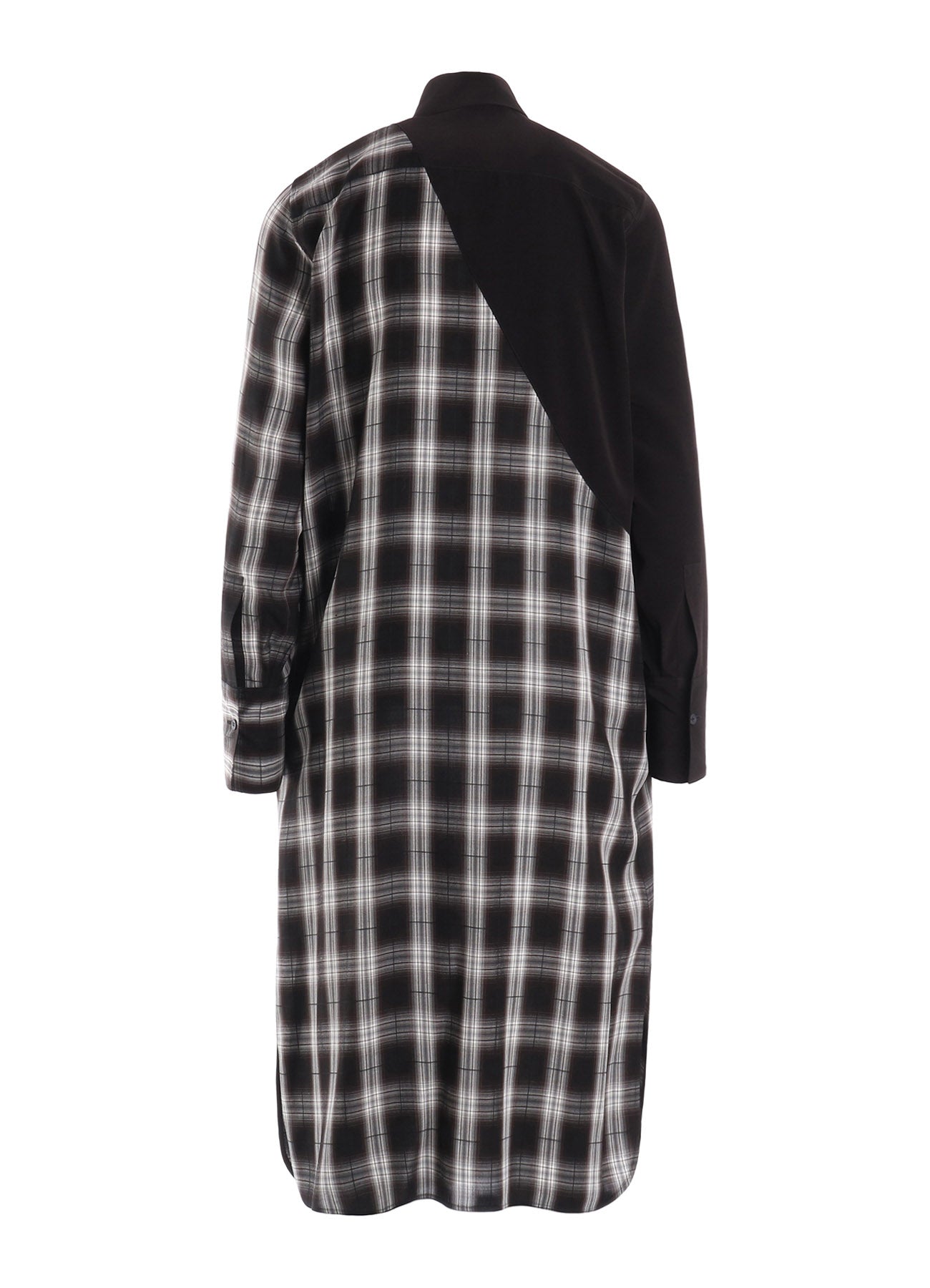 CUPRO SPUN PLAID LONG SHIRT