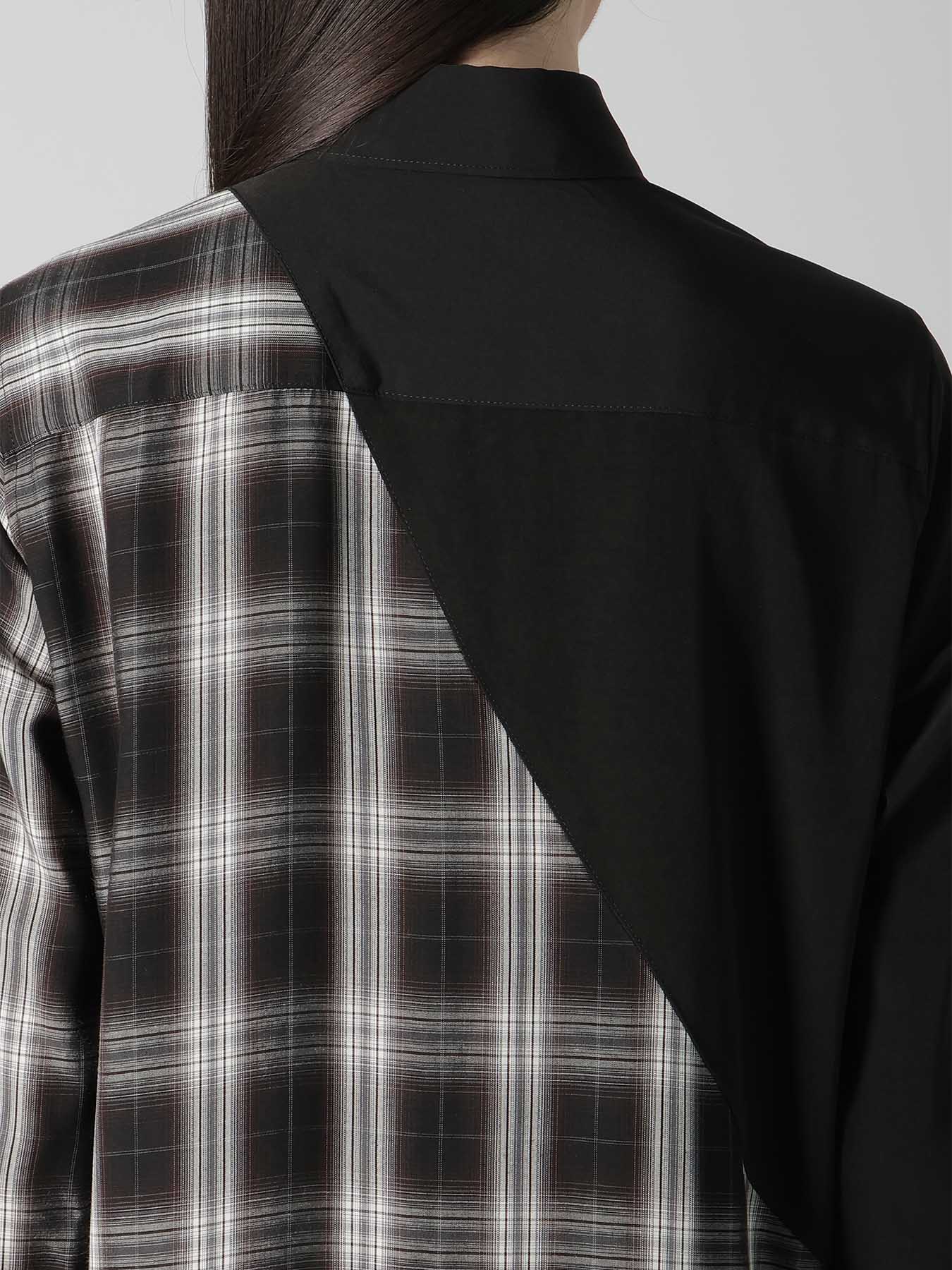 CUPRO SPUN PLAID LONG SHIRT