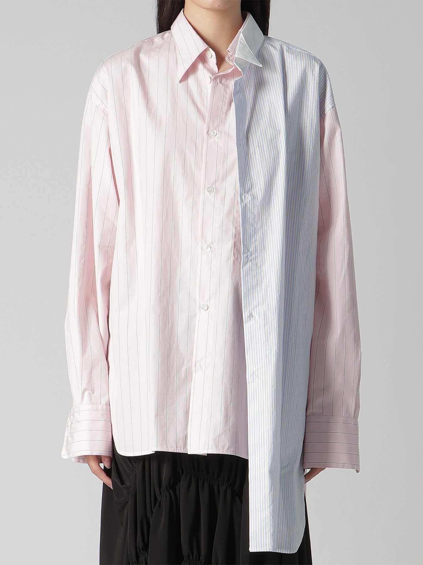 COTTON STRIPE ASYMMETRIC SHIRT A – THE SHOP YOHJI YAMAMOTO