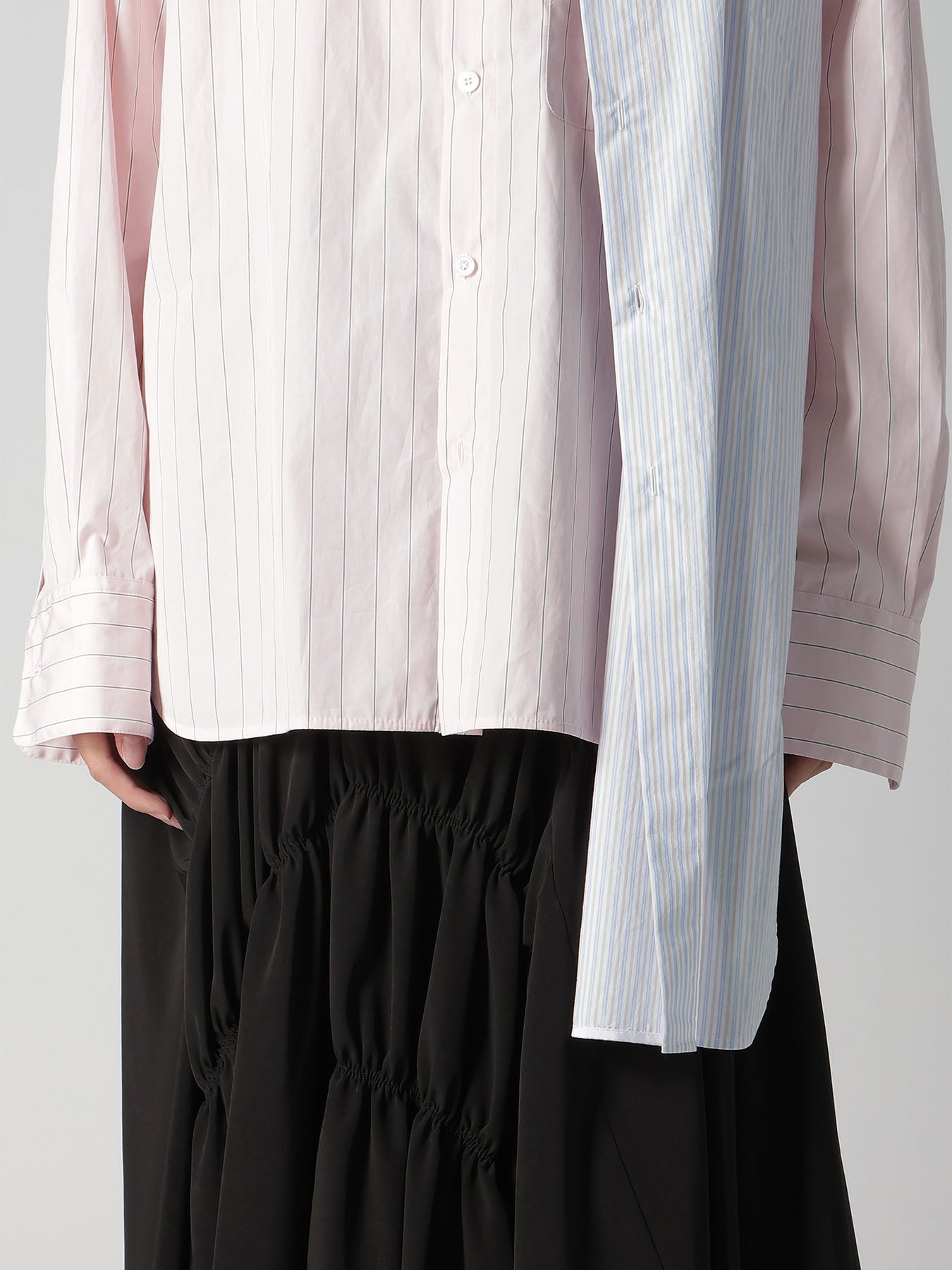 COTTON STRIPE ASYMMETRIC SHIRT A – THE SHOP YOHJI YAMAMOTO