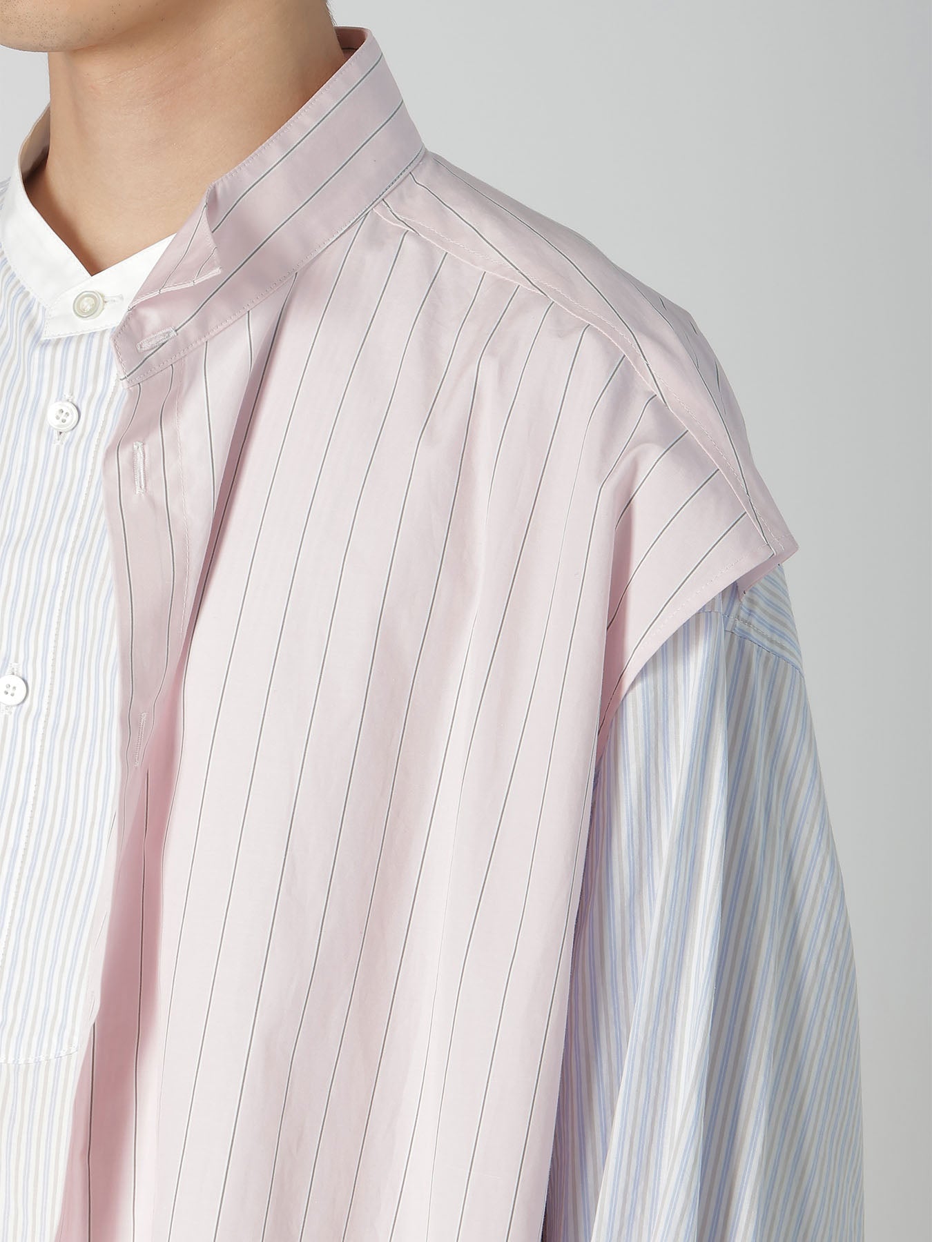 COTTON STRIPE ASYMMETRIC SHIRT B – THE SHOP YOHJI YAMAMOTO