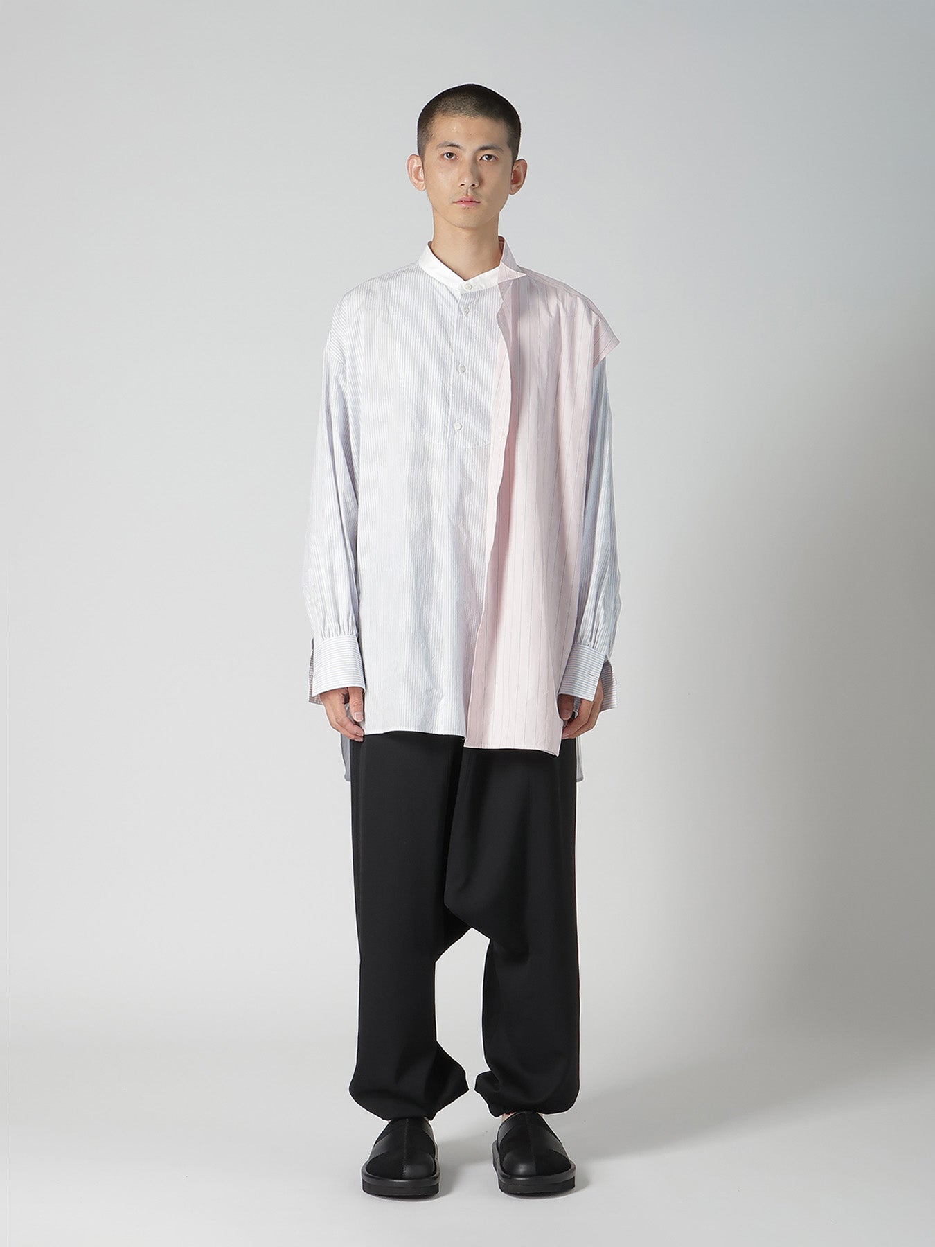 の*ん様 Y's Yohji Yamamotoアブストラクト模様 長袖シャツ COTTON STRIPE ASYMMETRIC SHIRT B – THE SHOP YOHJI YAMAMOTO