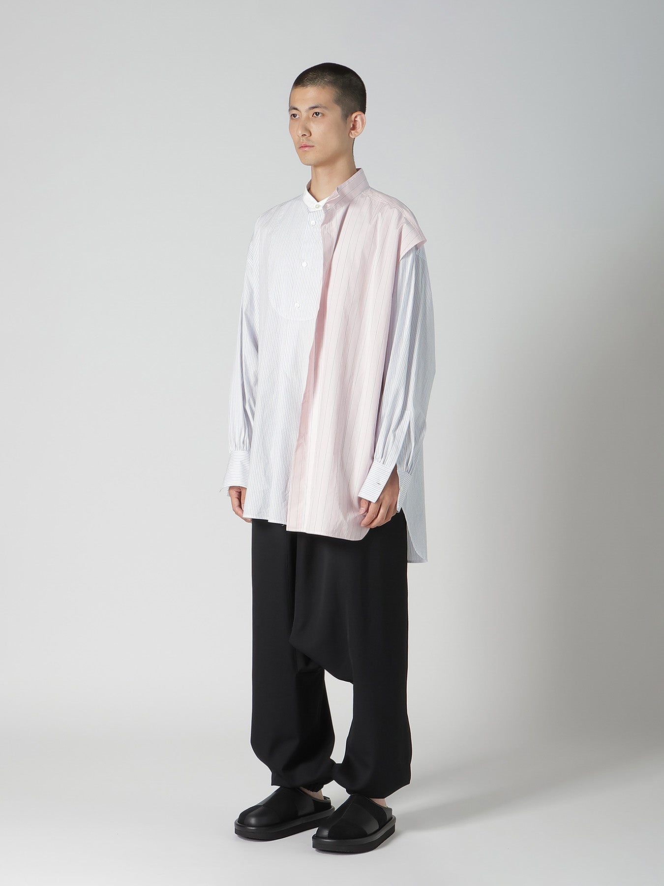 COTTON STRIPE ASYMMETRIC SHIRT B – THE SHOP YOHJI YAMAMOTO