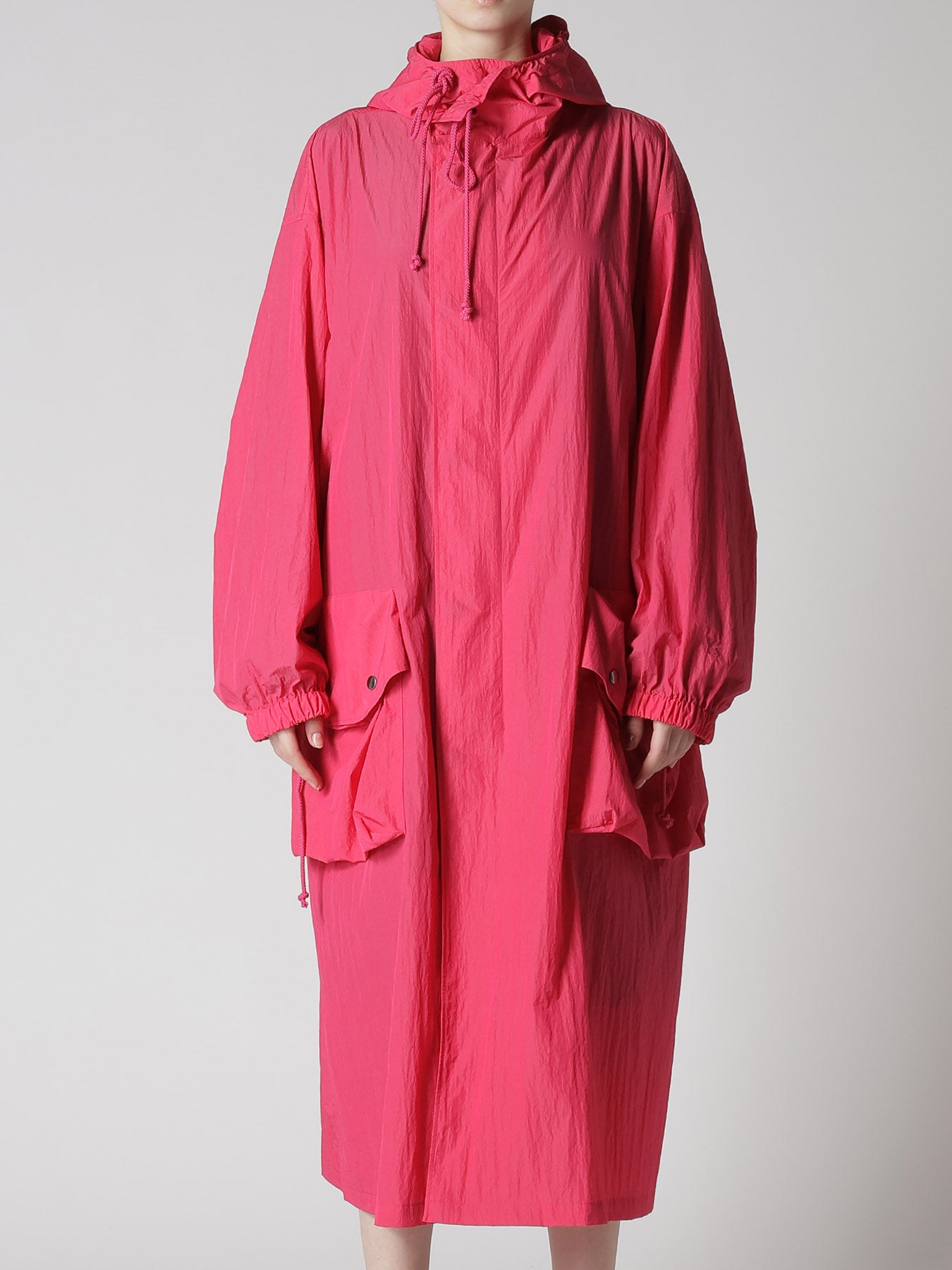 NY/ JET TAFFETA HOODED BIG COAT