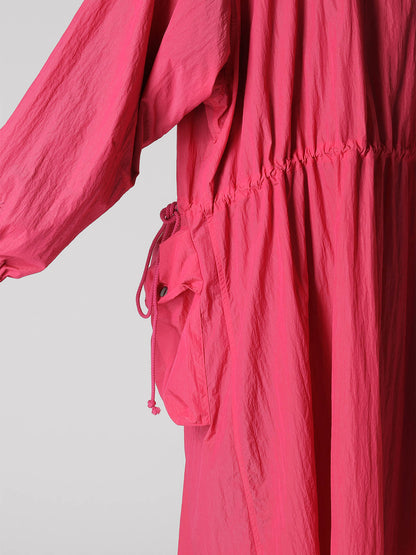 NY/ JET TAFFETA HOODED BIG COAT