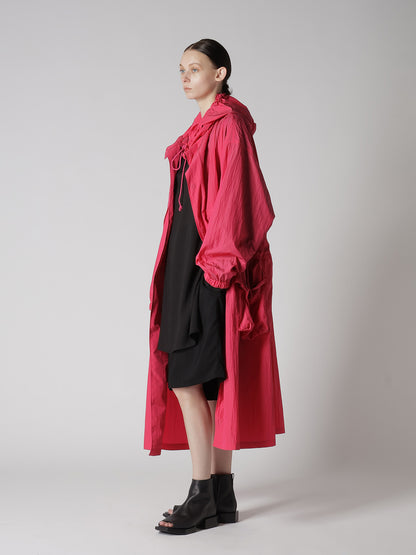 NY/ JET TAFFETA HOODED BIG COAT