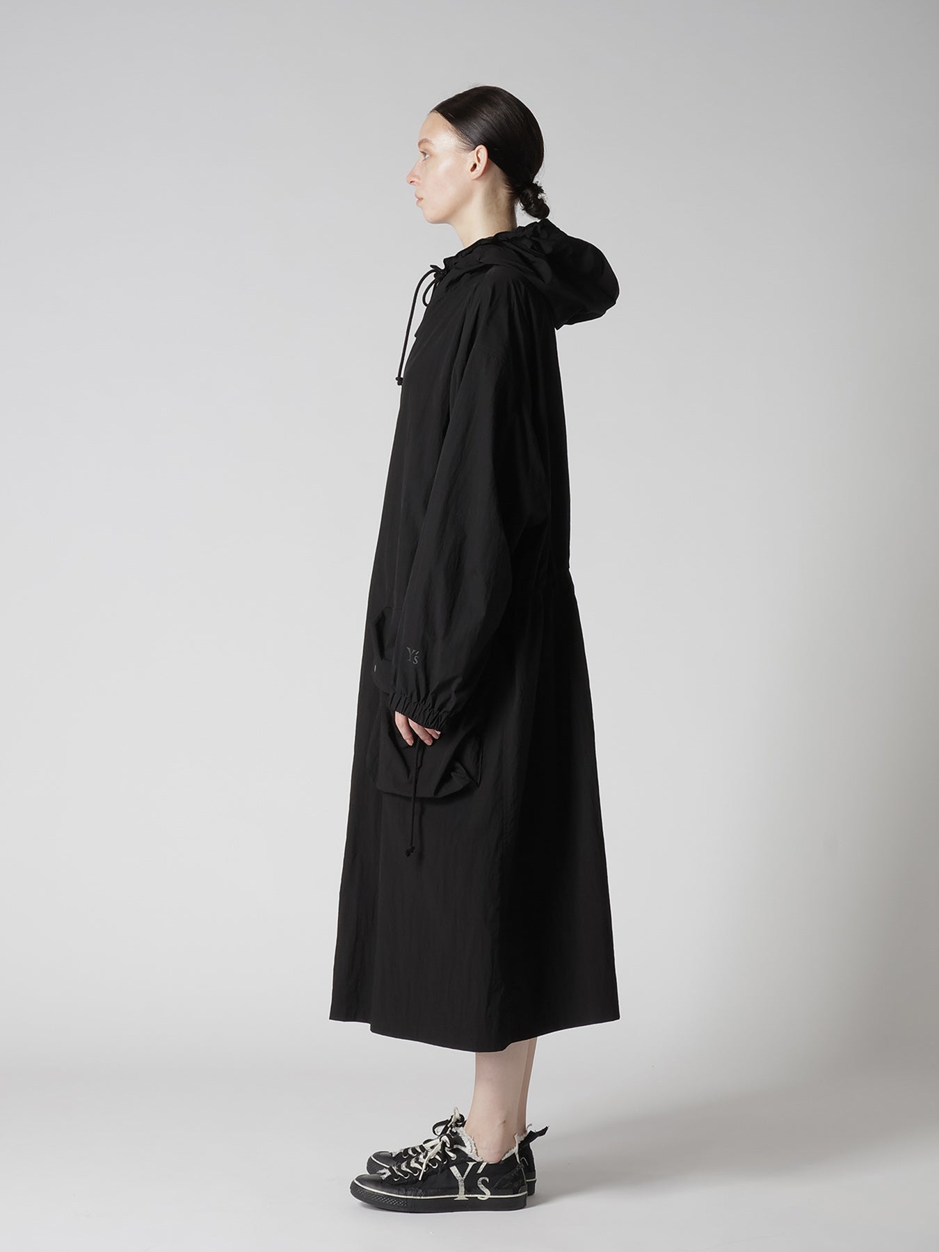 NY/ JET TAFFETA HOODED BIG COAT