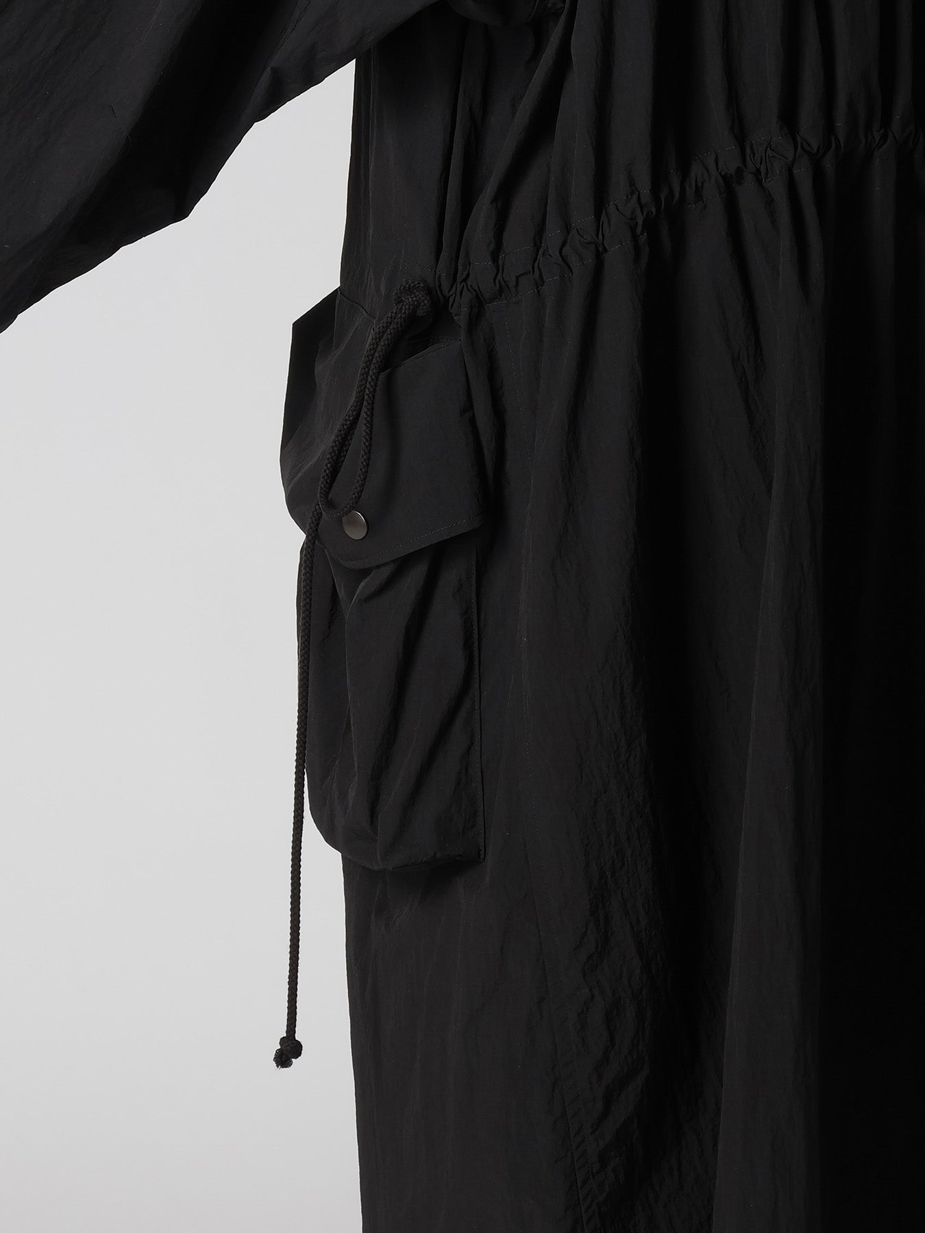 NY/ JET TAFFETA HOODED BIG COAT