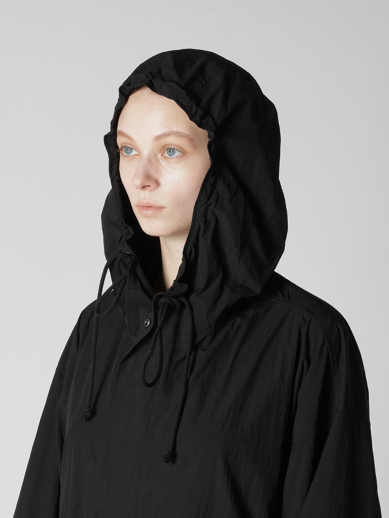 NY/ JET TAFFETA HOODED BIG COAT