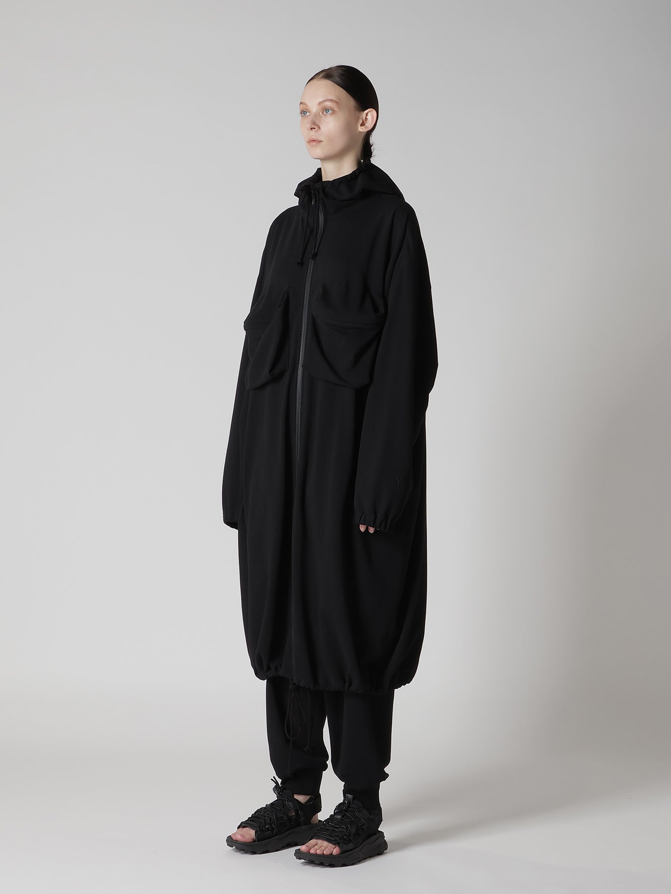 COTTON INLAY ZIP UP POCKET COAT