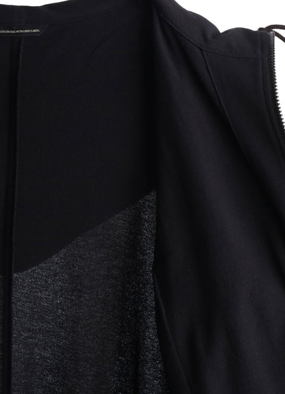 COTTON INLAY ZIP UP POCKET COAT