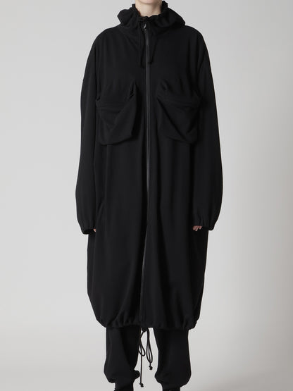 COTTON INLAY ZIP UP POCKET COAT