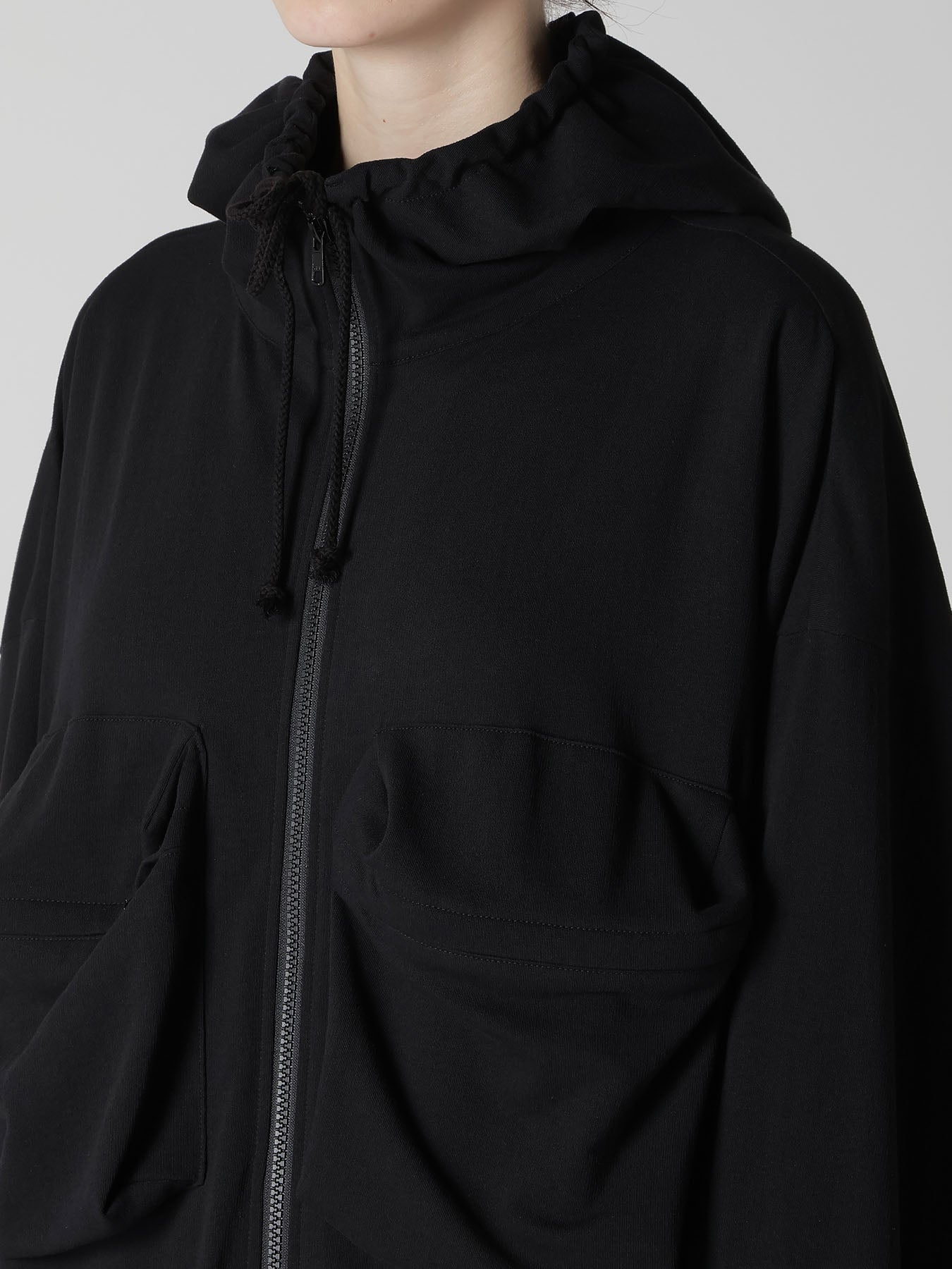 COTTON INLAY ZIP UP POCKET COAT