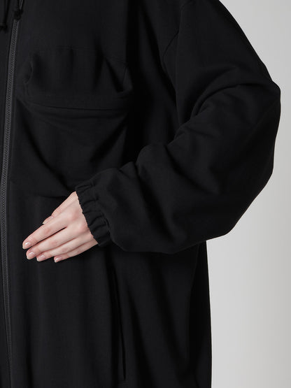 COTTON INLAY ZIP UP POCKET COAT