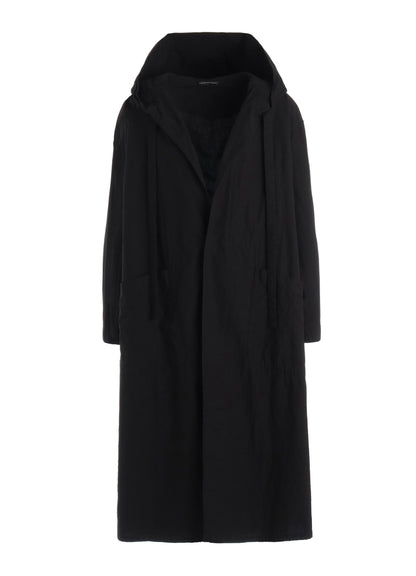 COTTON TYPEWRITER HOODED GOWN