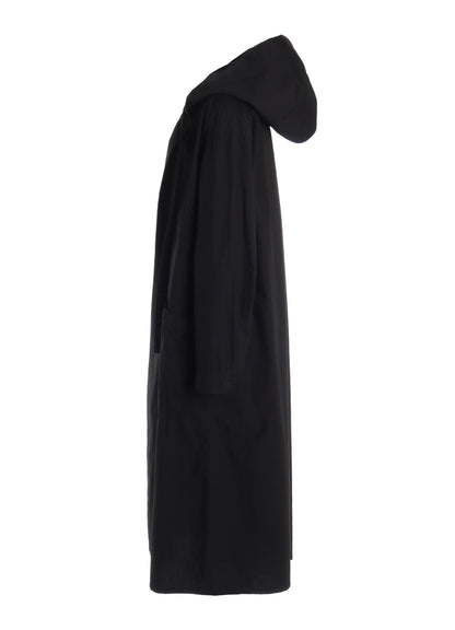 COTTON TYPEWRITER HOODED GOWN