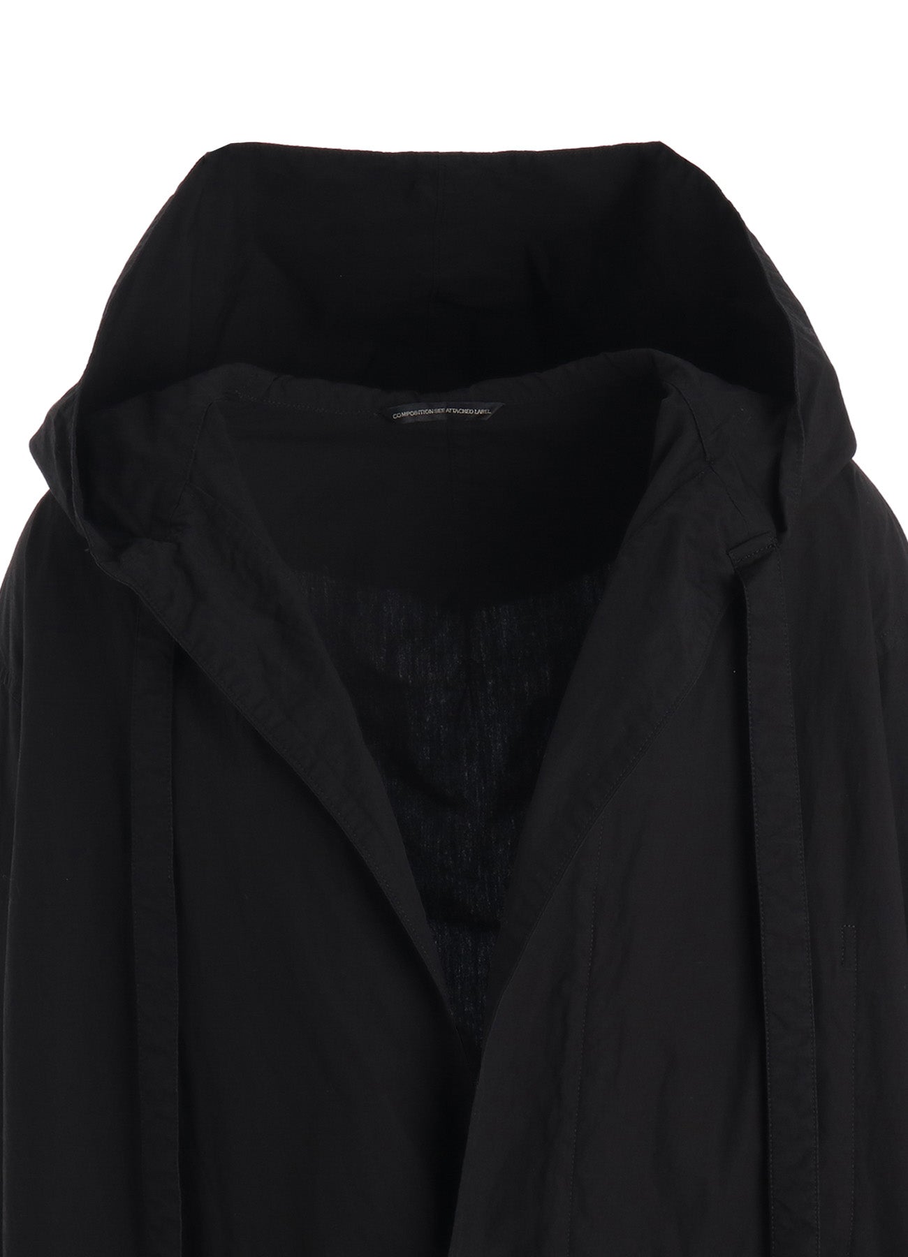 COTTON TYPEWRITER HOODED GOWN