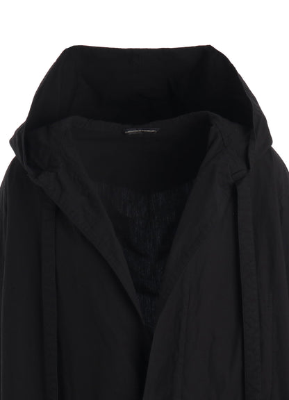 COTTON TYPEWRITER HOODED GOWN