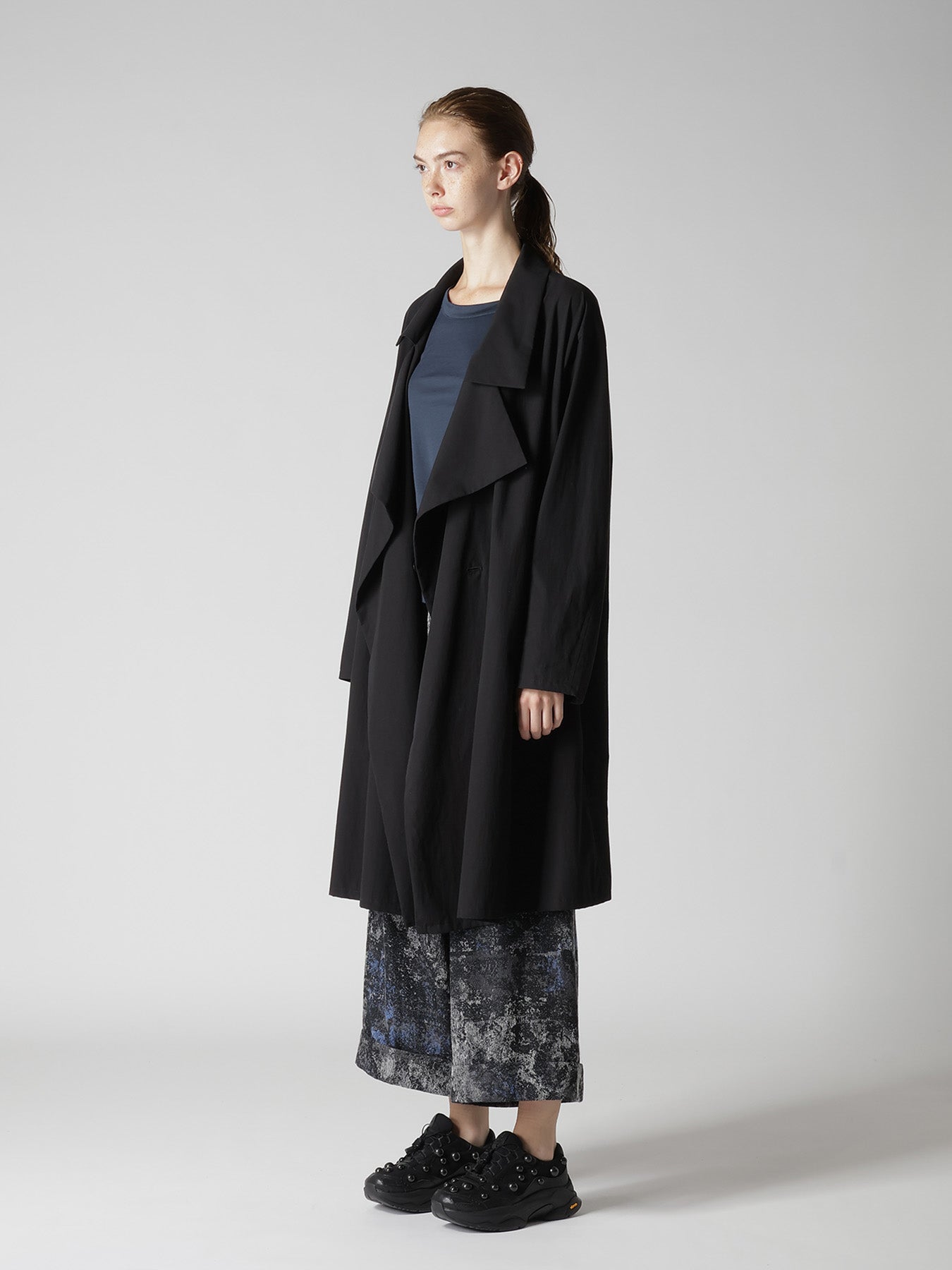 COTTON BROAD BIG LAPEL COAT
